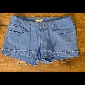 Mudd shorts. Size 7 juniors. Blue.